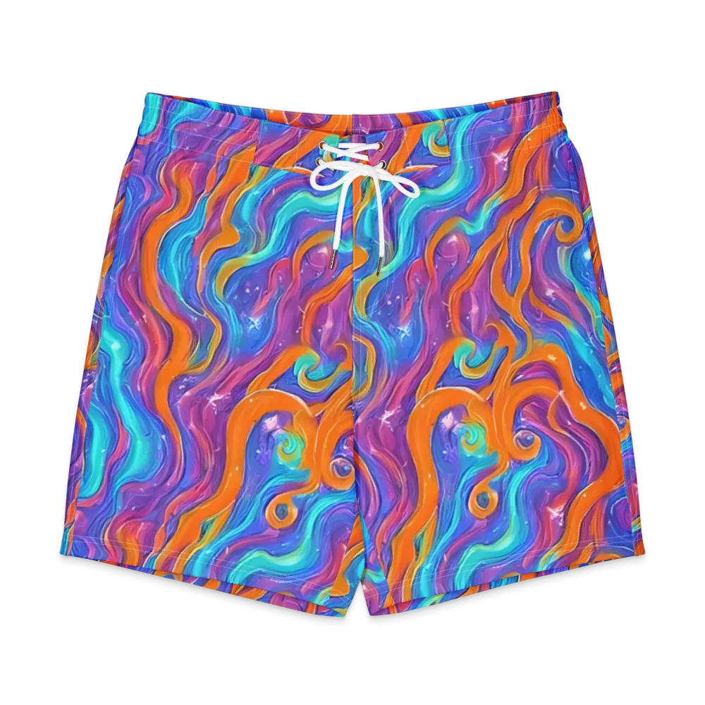 Citrus Coil on Men's Board Shorts — Front