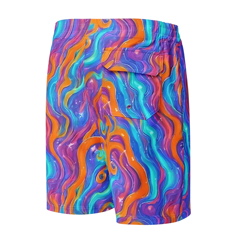 Citrus Coil on Men's Board Shorts — Back