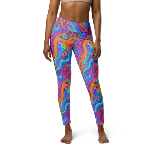 Citrus Coil on a Yoga Leggings