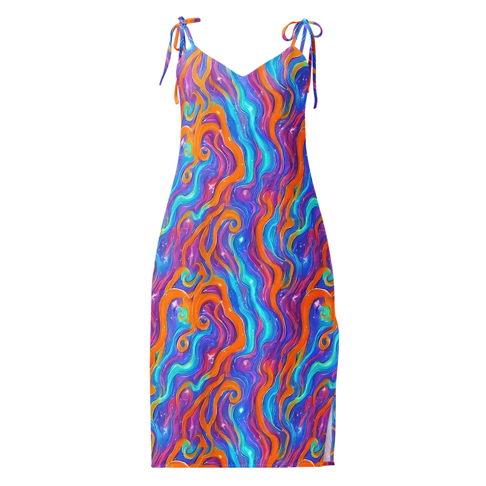 Citrus Coil on Slip Dress — Front