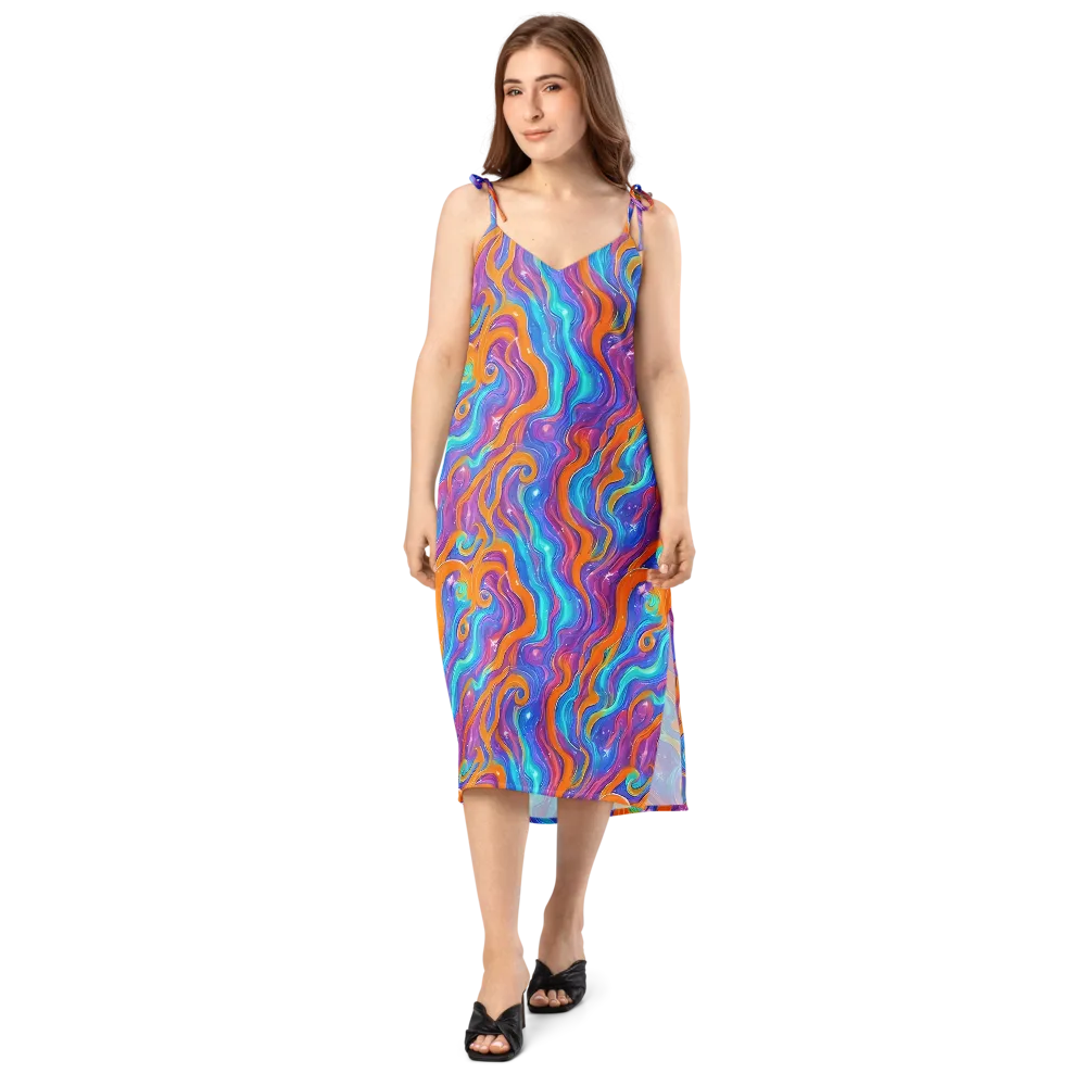 Citrus Coil on Slip Dress — Front