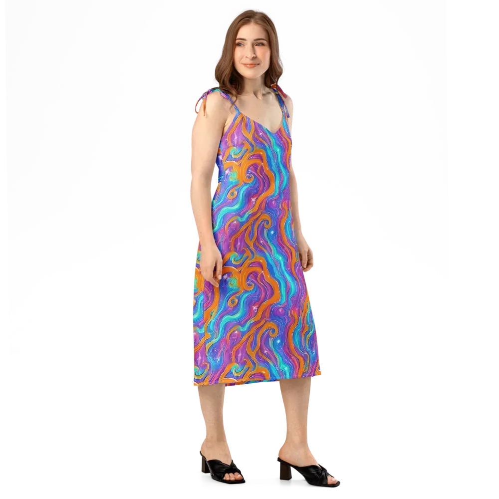 Citrus Coil on Slip Dress — Right Front