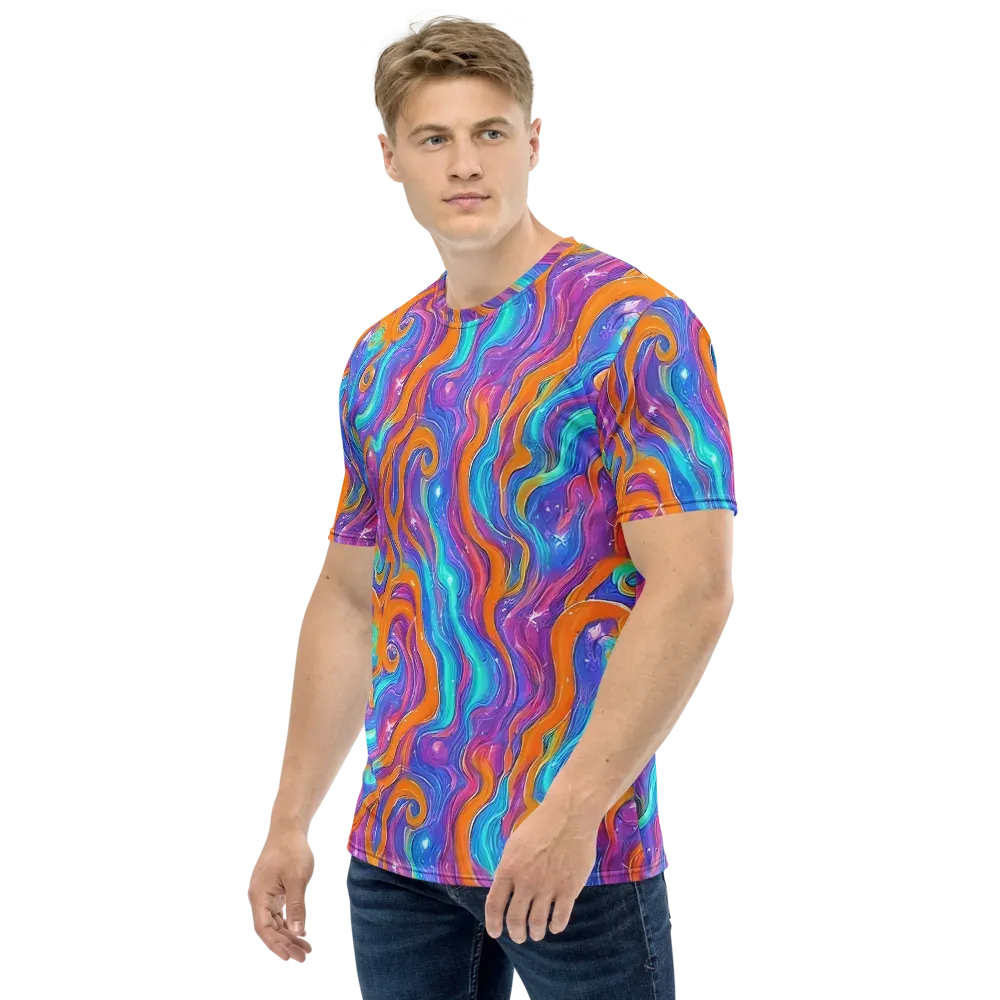 Citrus Coil on Men's Crew Neck T-Shirt — Left