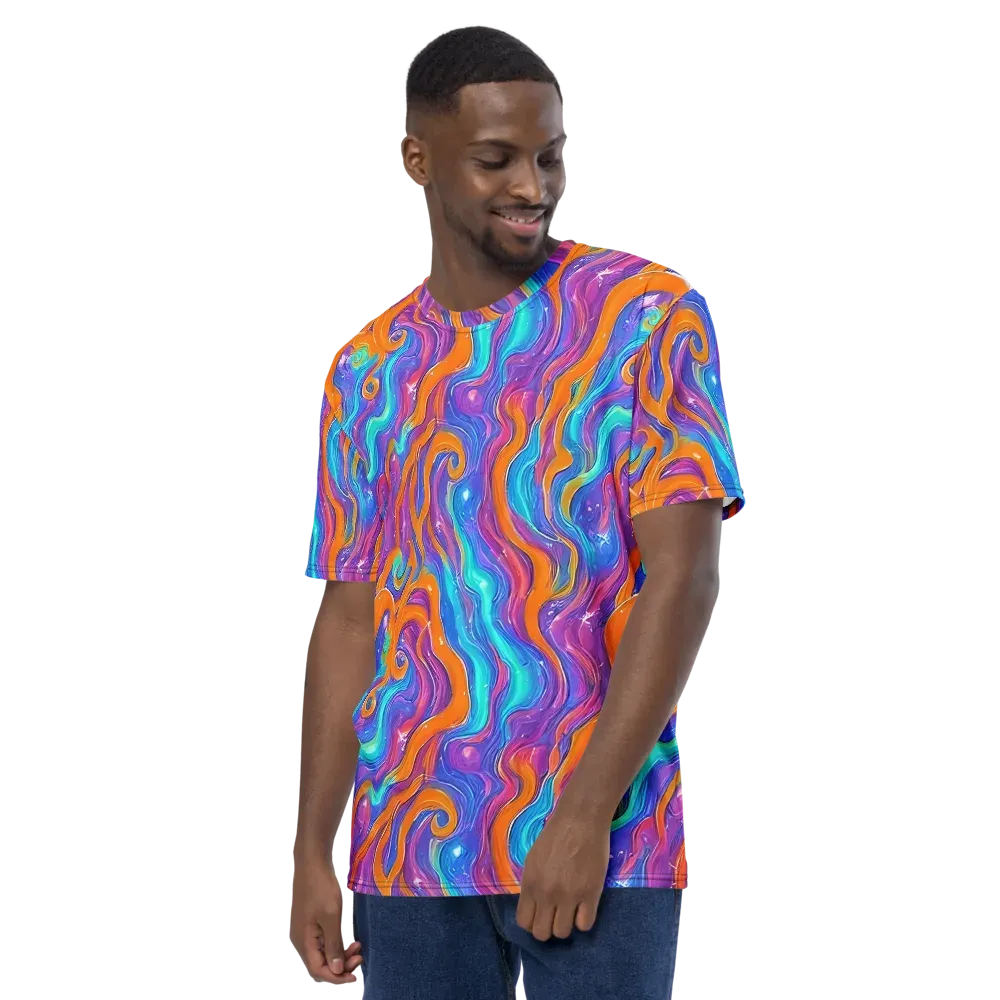 Citrus Coil on Men's Crew Neck T-Shirt — Left