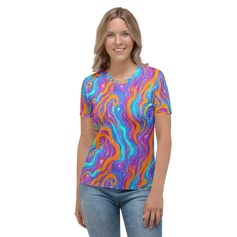 Citrus Coil on Women's Crew Neck T-Shirt — Front
