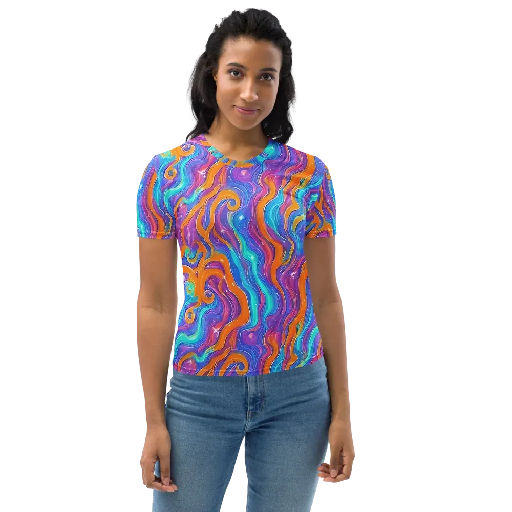 Citrus Coil on Women's Crew Neck T-Shirt — Front