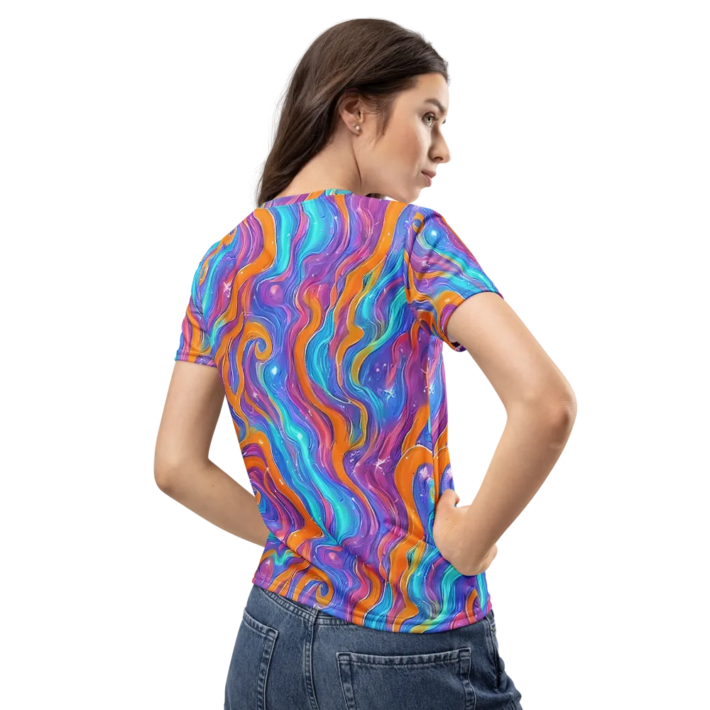 Citrus Coil on Women's Crew Neck T-Shirt — Back