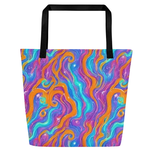 Citrus Coil on a Large Tote Bag W/ Pocket