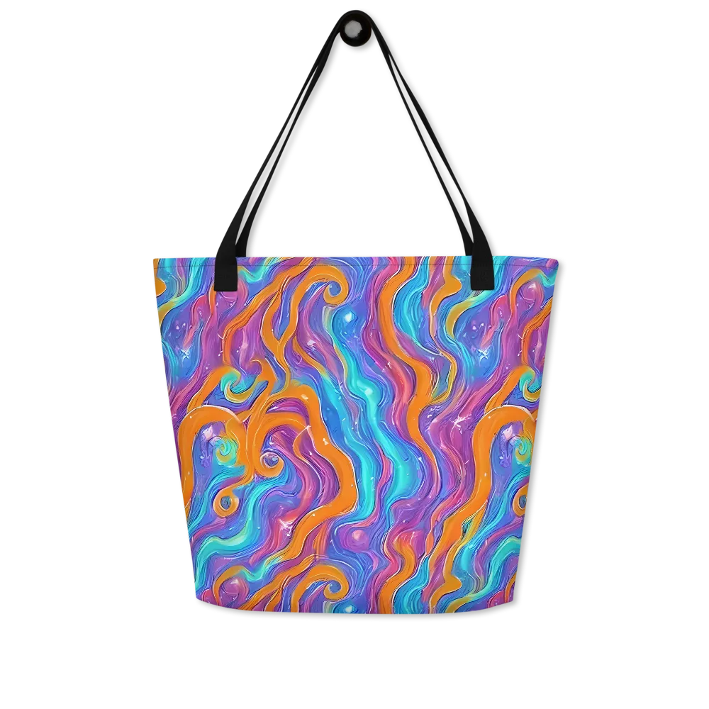 Citrus Coil on Large Tote Bag W/ Pocket — Front