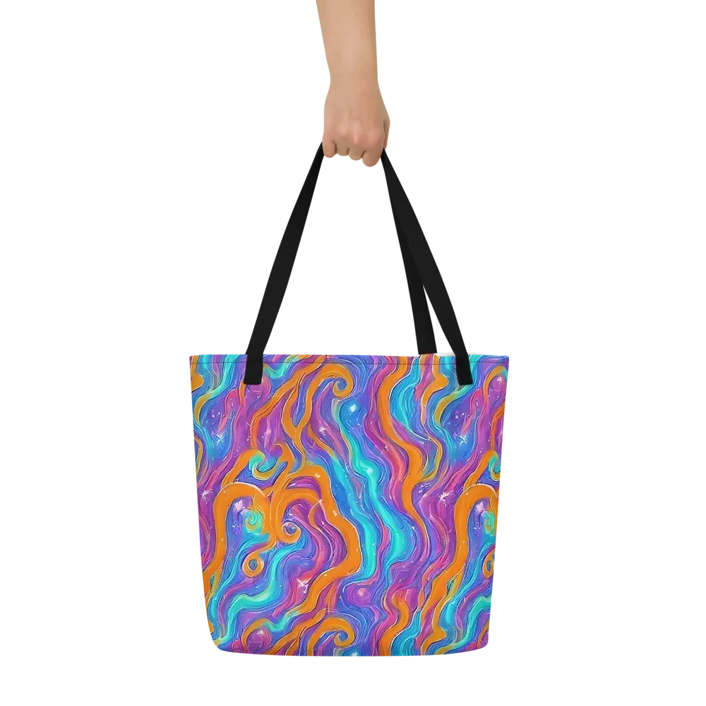Citrus Coil on Large Tote Bag W/ Pocket — Front
