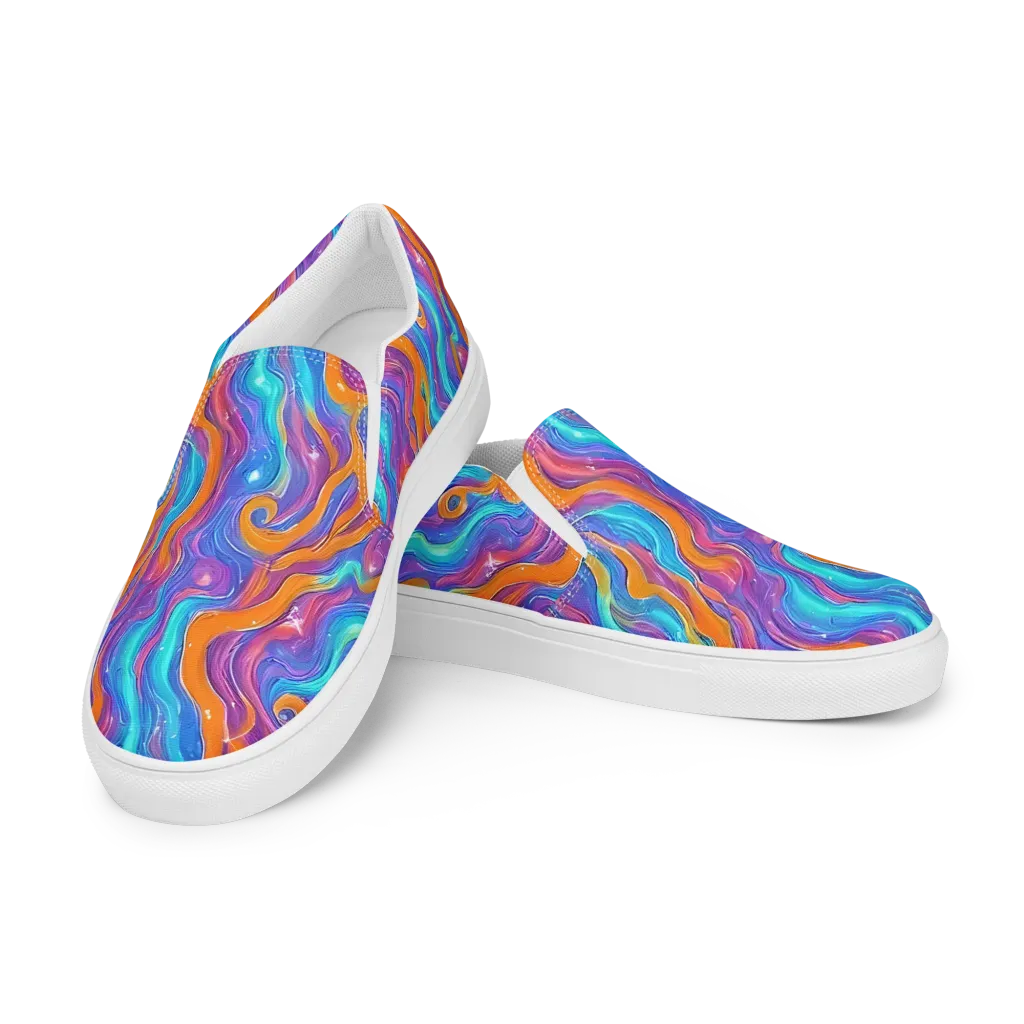 Citrus Coil on Women's Slip-On Canvas Shoes — Left Front