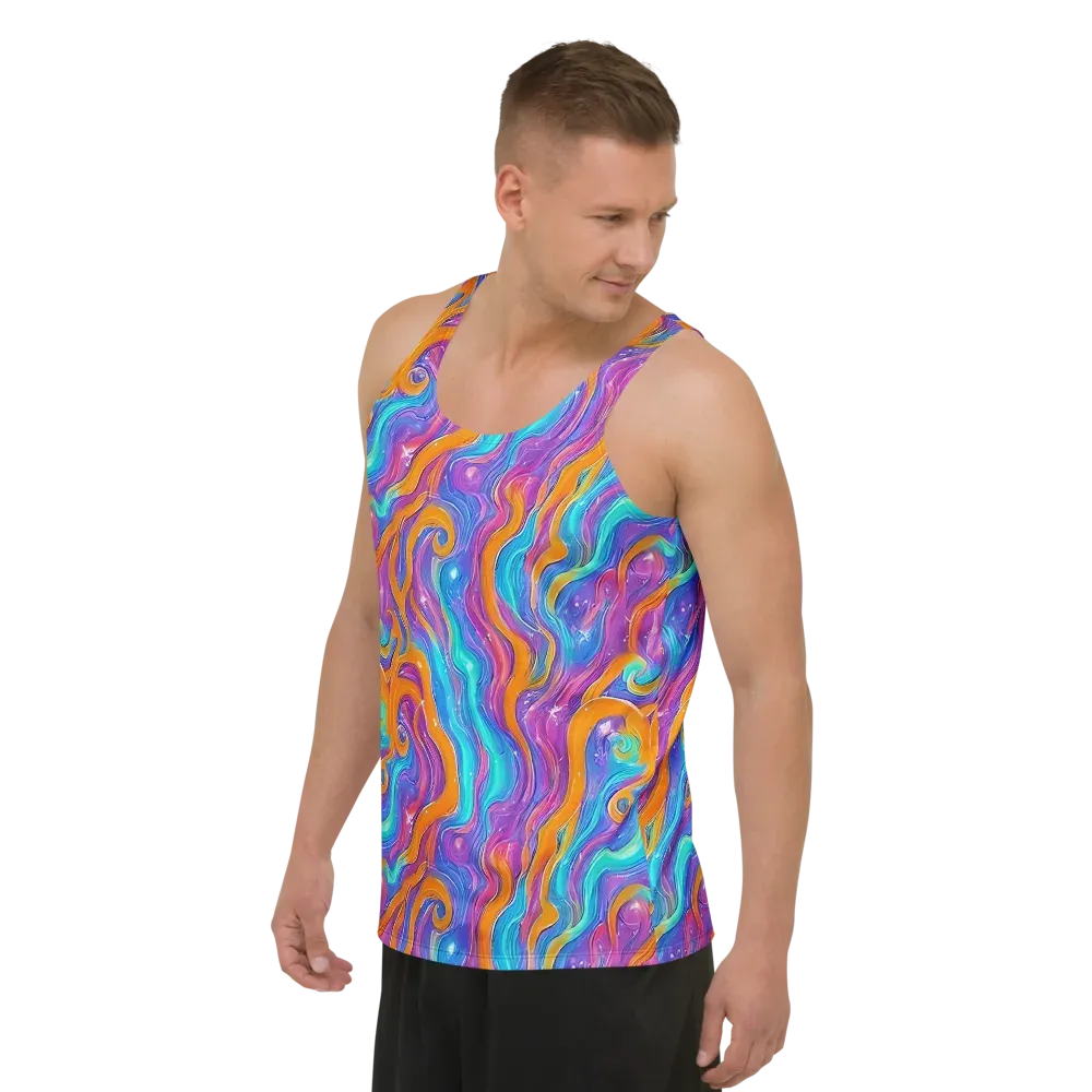 Citrus Coil on Men's Tank Top — Left Front