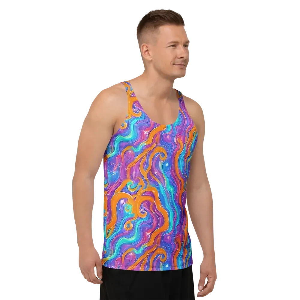 Citrus Coil on Men's Tank Top — Right Front