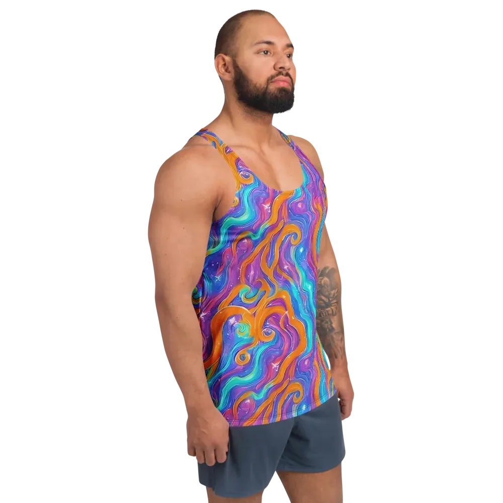 Citrus Coil on Men's Tank Top — Right Front