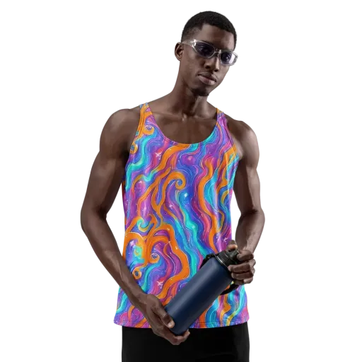 Citrus Coil on a Men's Tank Top
