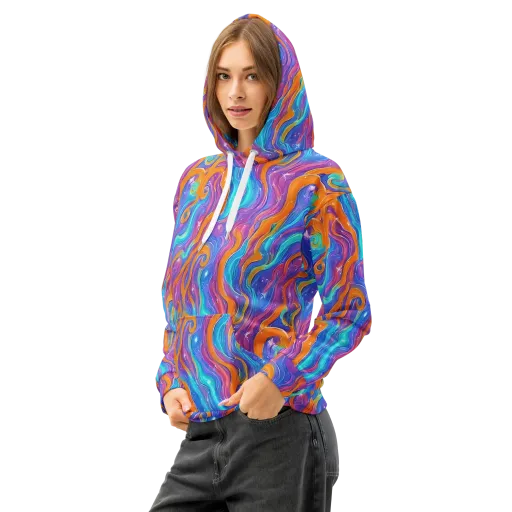 Citrus Coil on a Cotton Hoodie