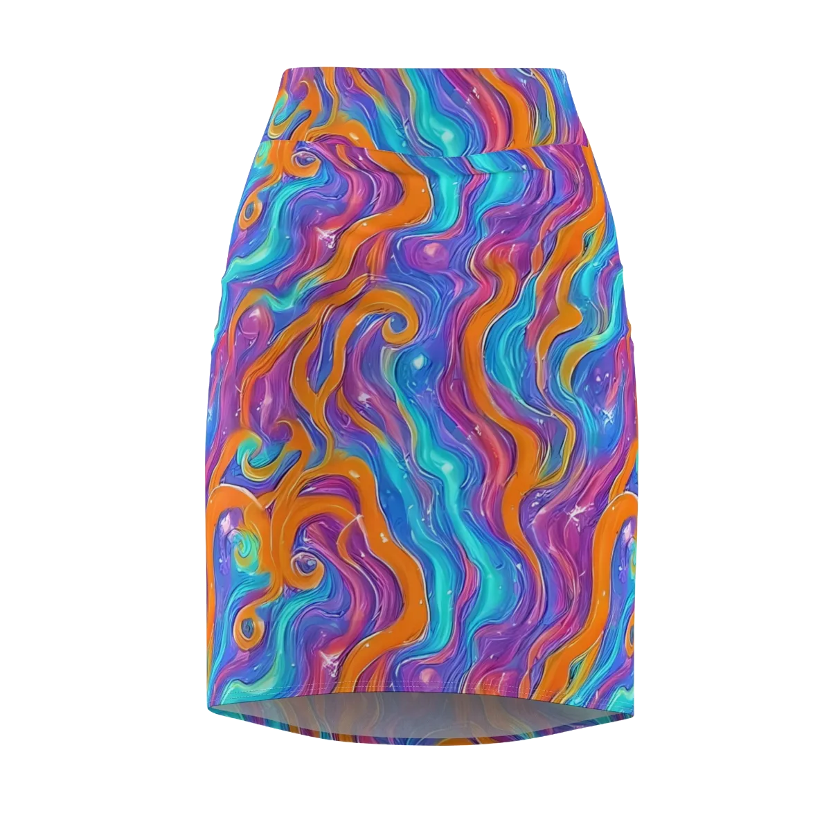 Citrus Coil on Pencil Skirt — Front