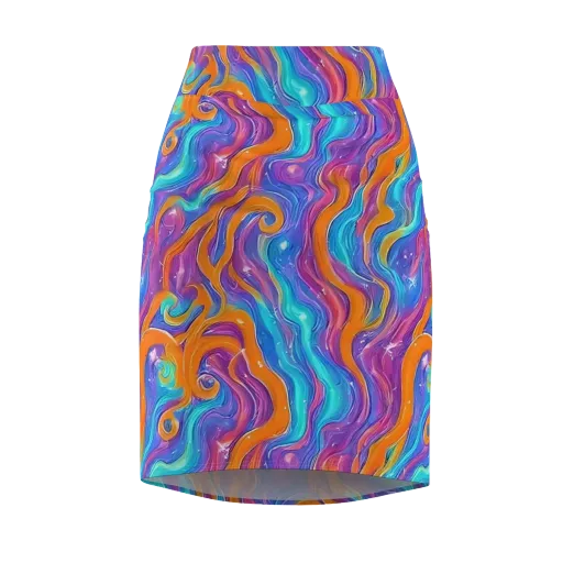 Citrus Coil on a Pencil Skirt