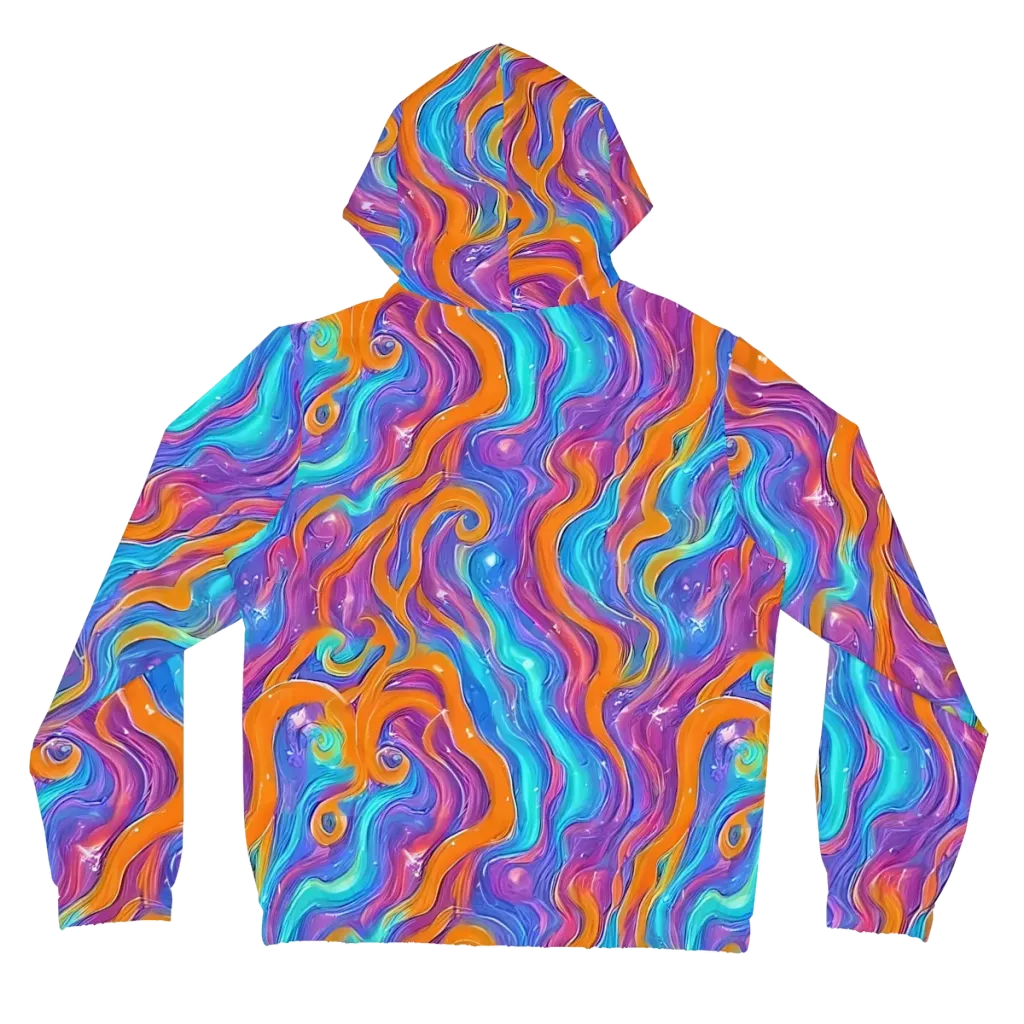 Citrus Coil on Women's Full-Zip Hoodie — Back