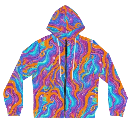 Citrus Coil on a Women's Full-Zip Hoodie