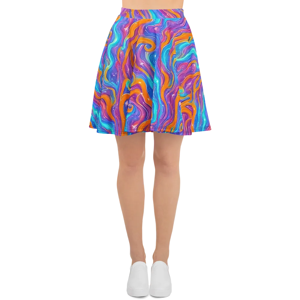 Citrus Coil on Skater Skirt — Front