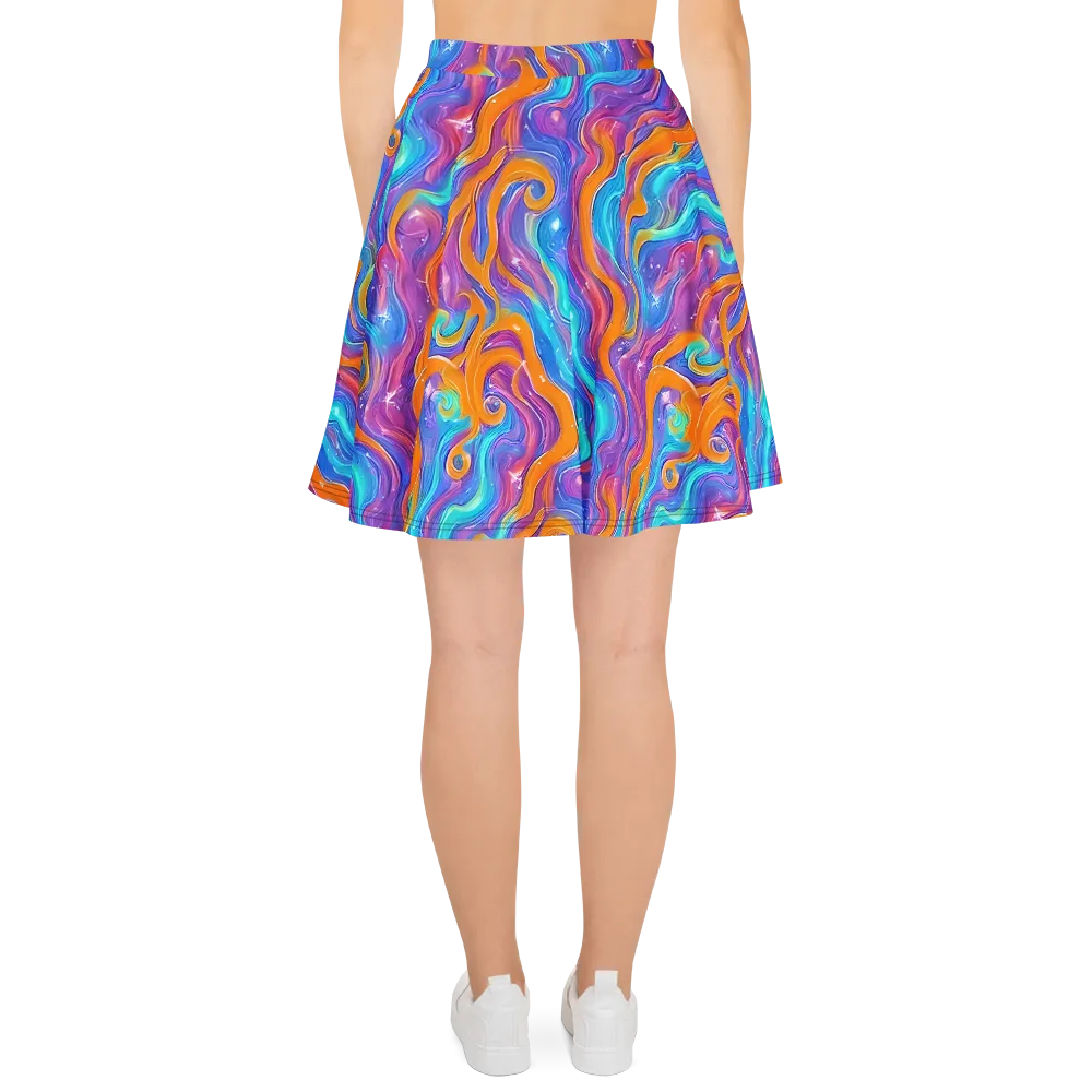 Citrus Coil on Skater Skirt — Back