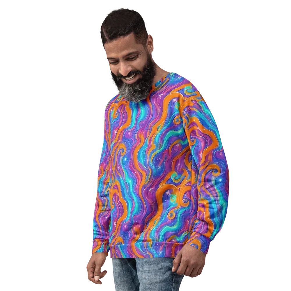Citrus Coil on Sweatshirt — Left Front