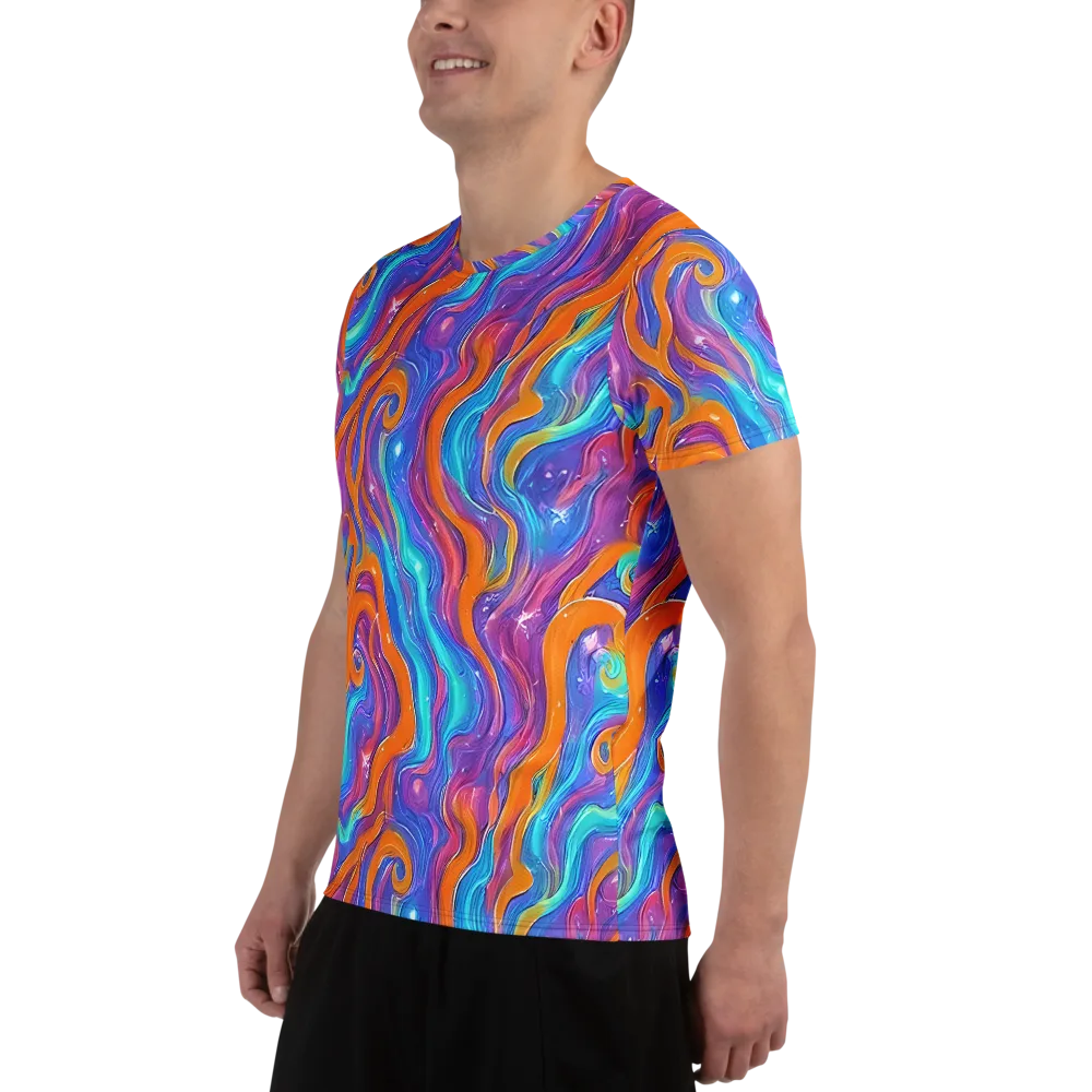 Citrus Coil on Men's Athletic T-Shirt — Left