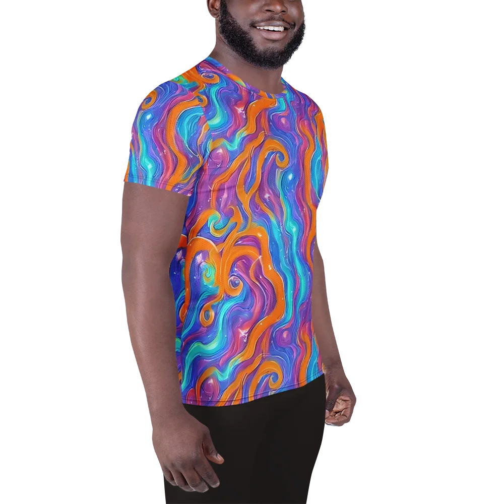 Citrus Coil on Men's Athletic T-Shirt — Right