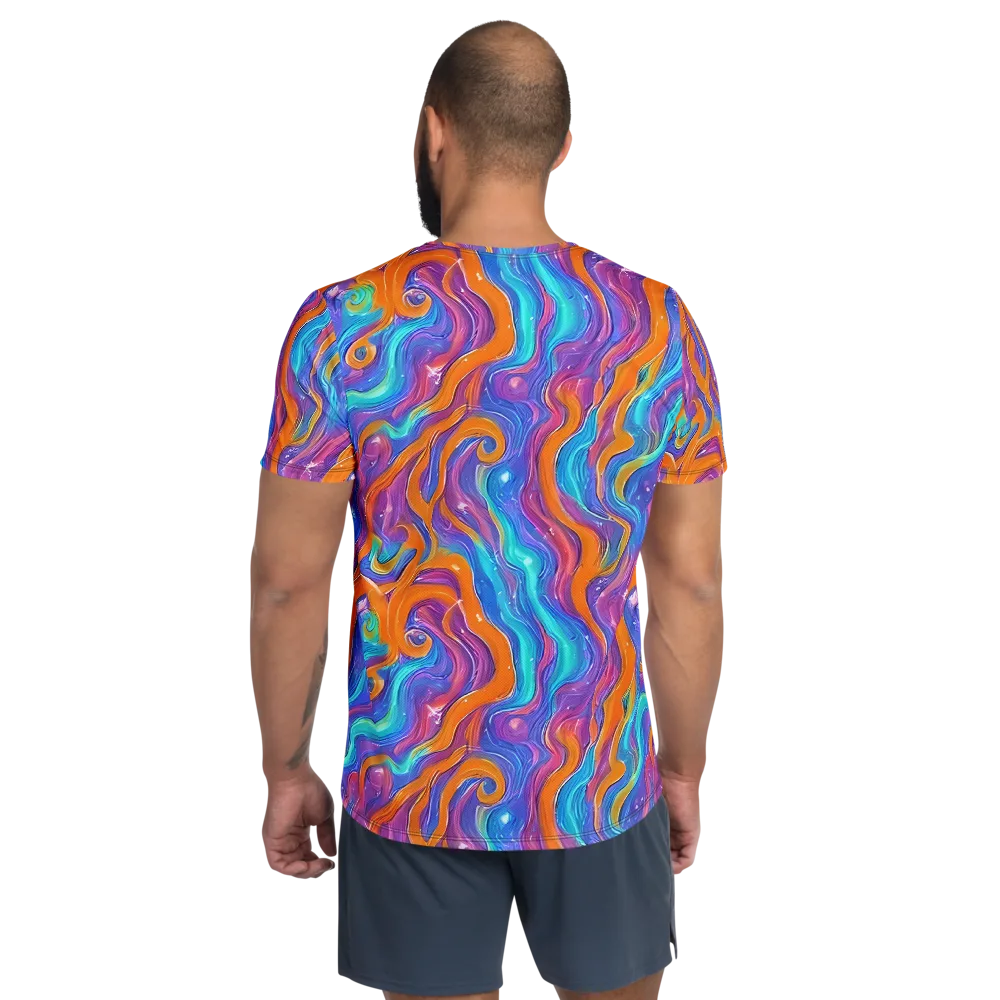 Citrus Coil on Men's Athletic T-Shirt — Back