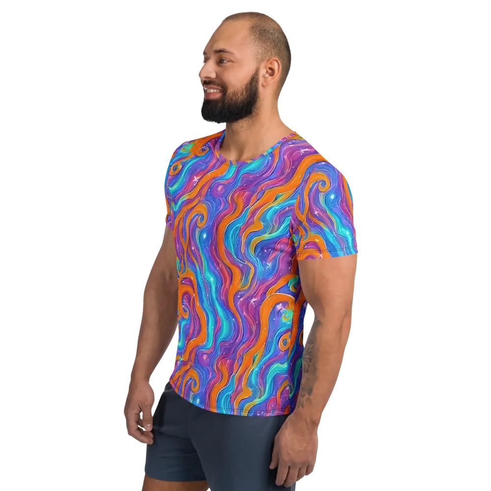 Citrus Coil on Men's Athletic T-Shirt — Left