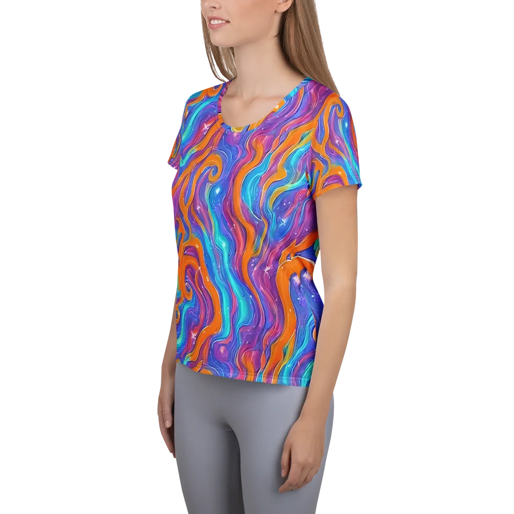 Citrus Coil on Women's Athletic T-Shirt — Left