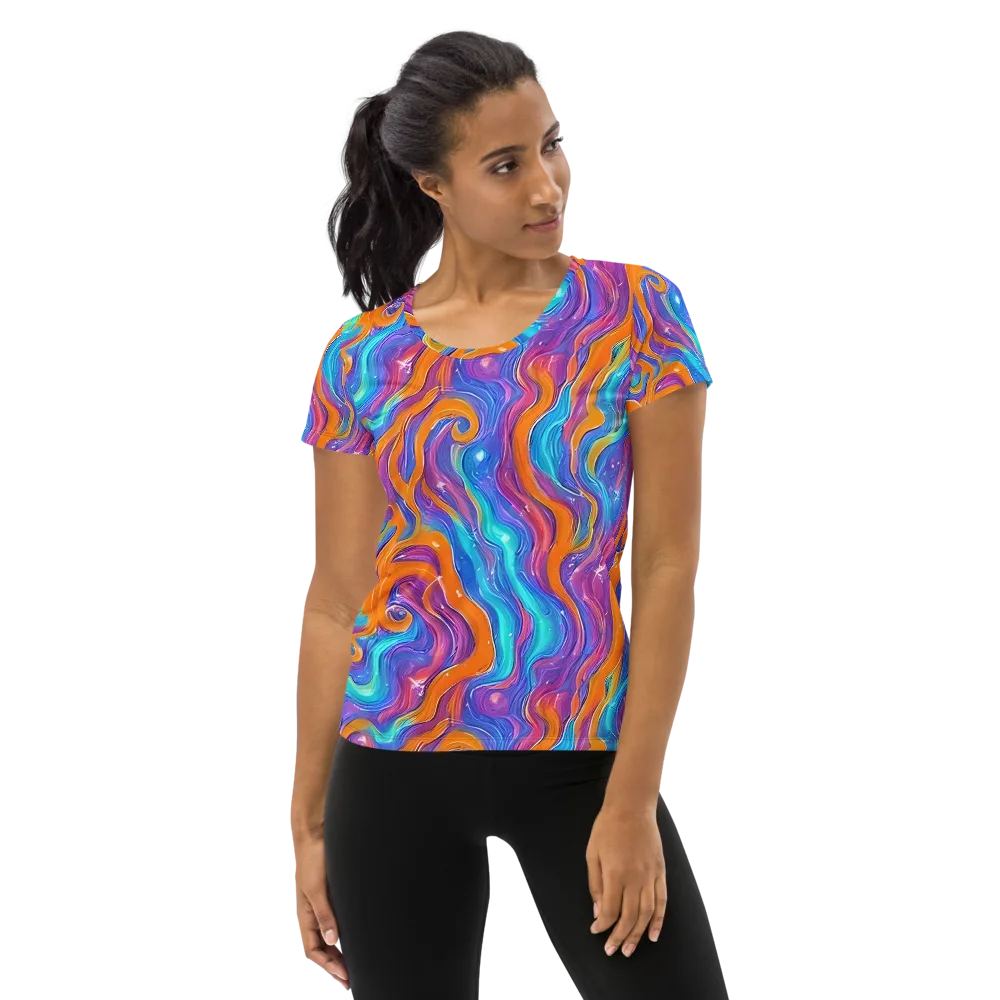 Citrus Coil on Women's Athletic T-Shirt — Front