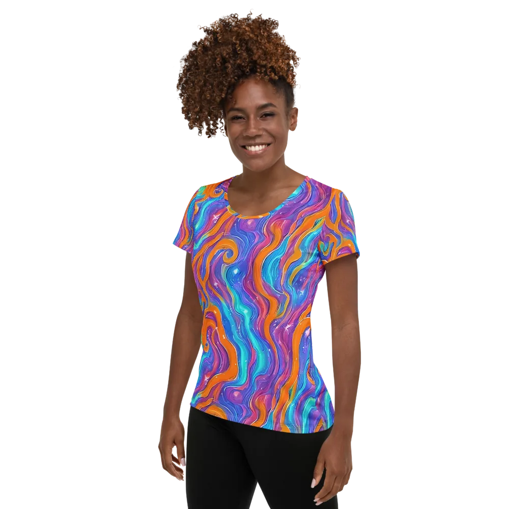 Citrus Coil on Women's Athletic T-Shirt — Left