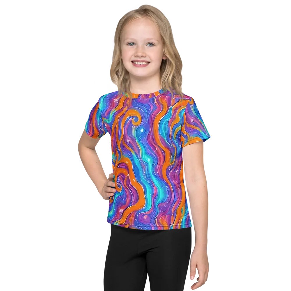 Citrus Coil on Kids Crew Neck T-Shirt — Front