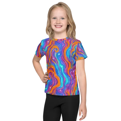 Citrus Coil on a Kids Crew Neck T-Shirt