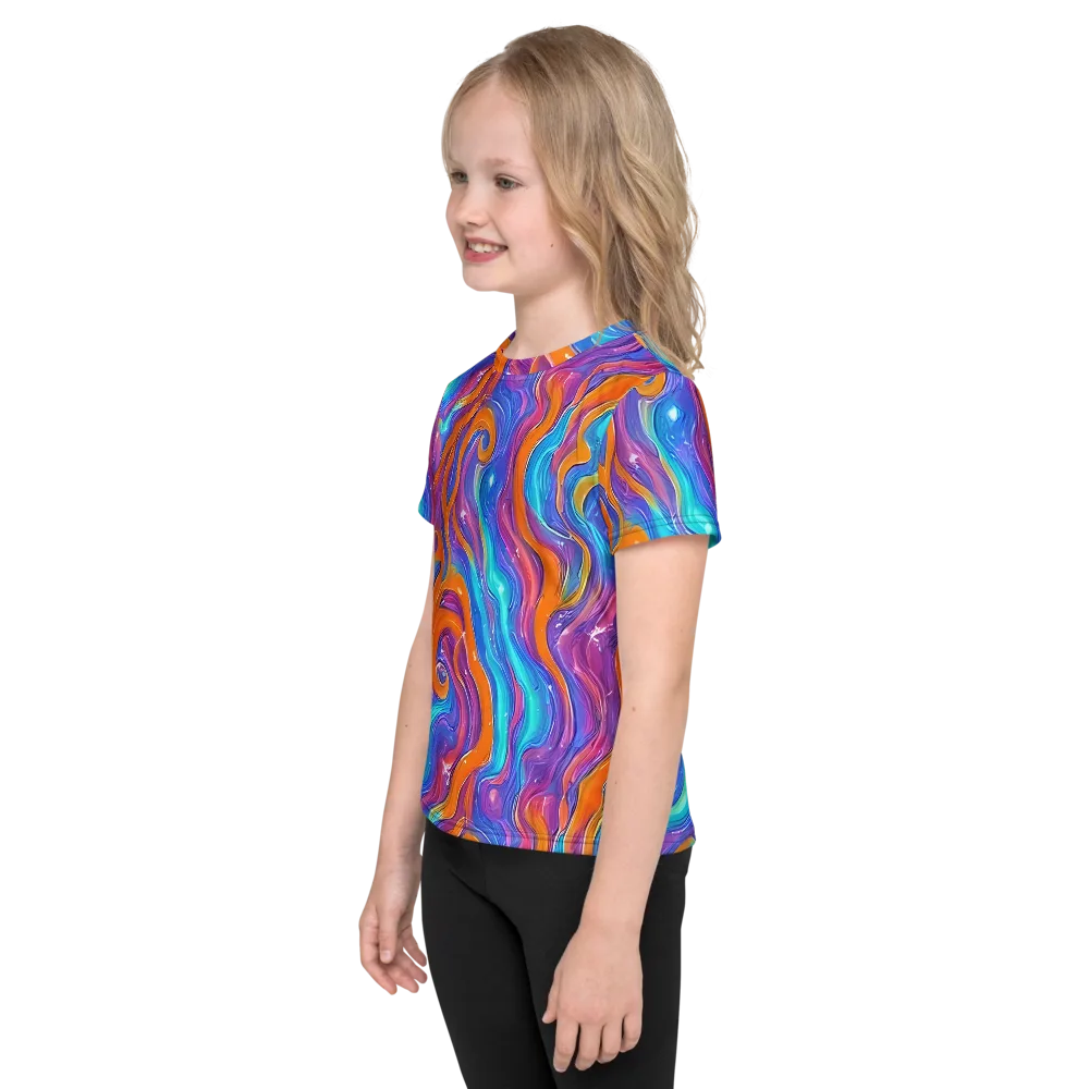 Citrus Coil on Kids Crew Neck T-Shirt — Left