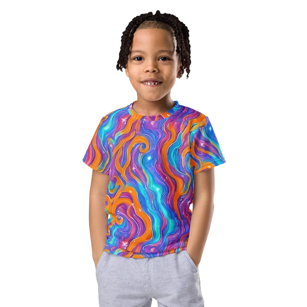 Citrus Coil on Kids Crew Neck T-Shirt — Front