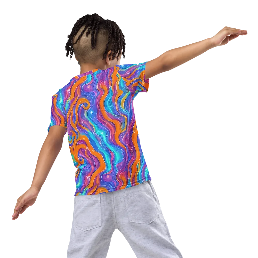 Citrus Coil on Kids Crew Neck T-Shirt — Back