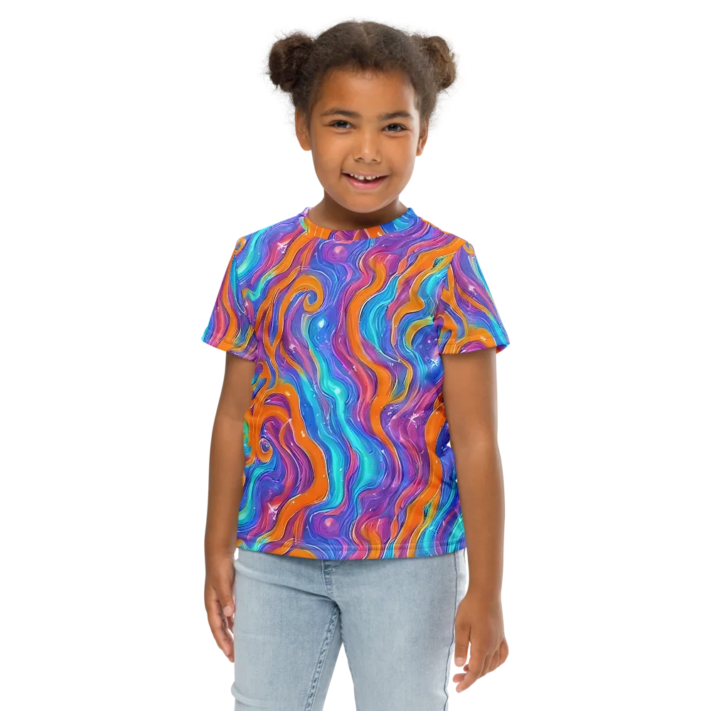 Citrus Coil on Kids Crew Neck T-Shirt — Front