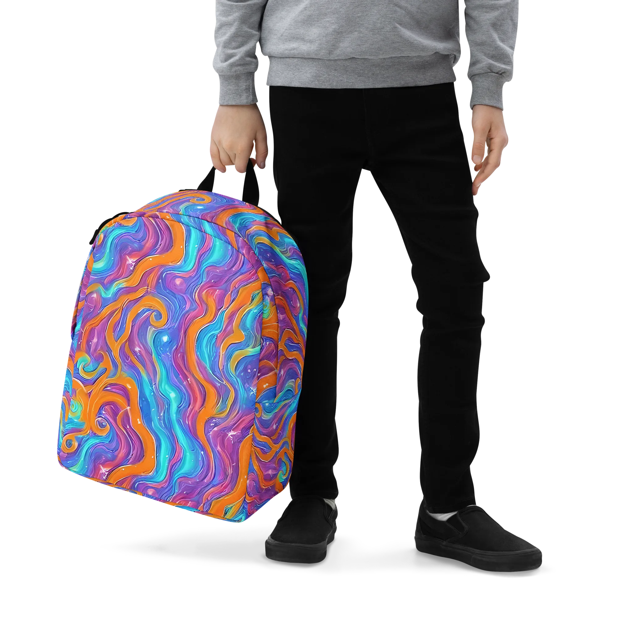 Citrus Coil on Minimalist Backpack — Zoomed-in