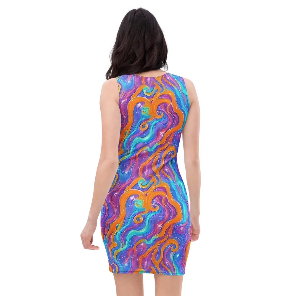 Citrus Coil on Bodycon Dress — Back