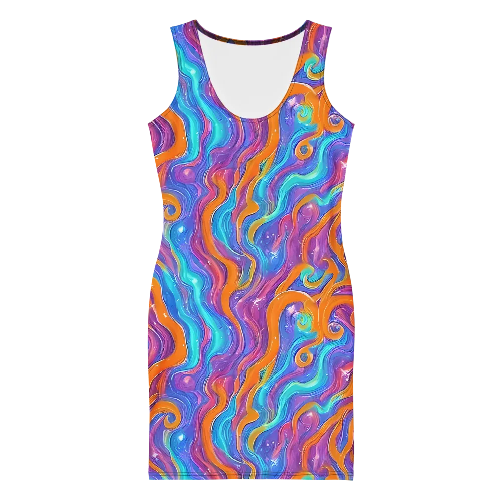 Citrus Coil on Bodycon Dress — Front