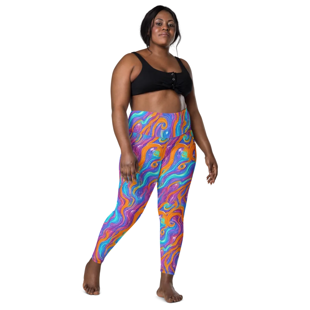 Citrus Coil on Leggings with Pockets — Front
