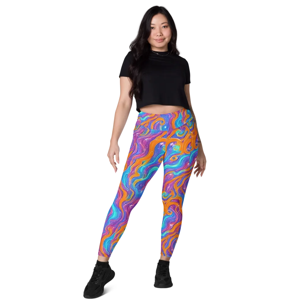 Citrus Coil on Leggings with Pockets — Front