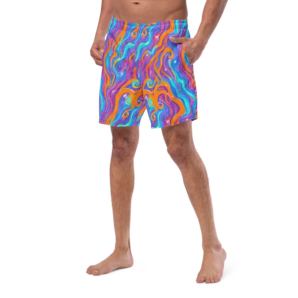 Citrus Coil on Swim Trunks — Left Front