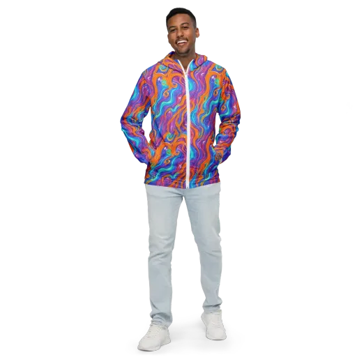 Citrus Coil on a Men's Windbreaker