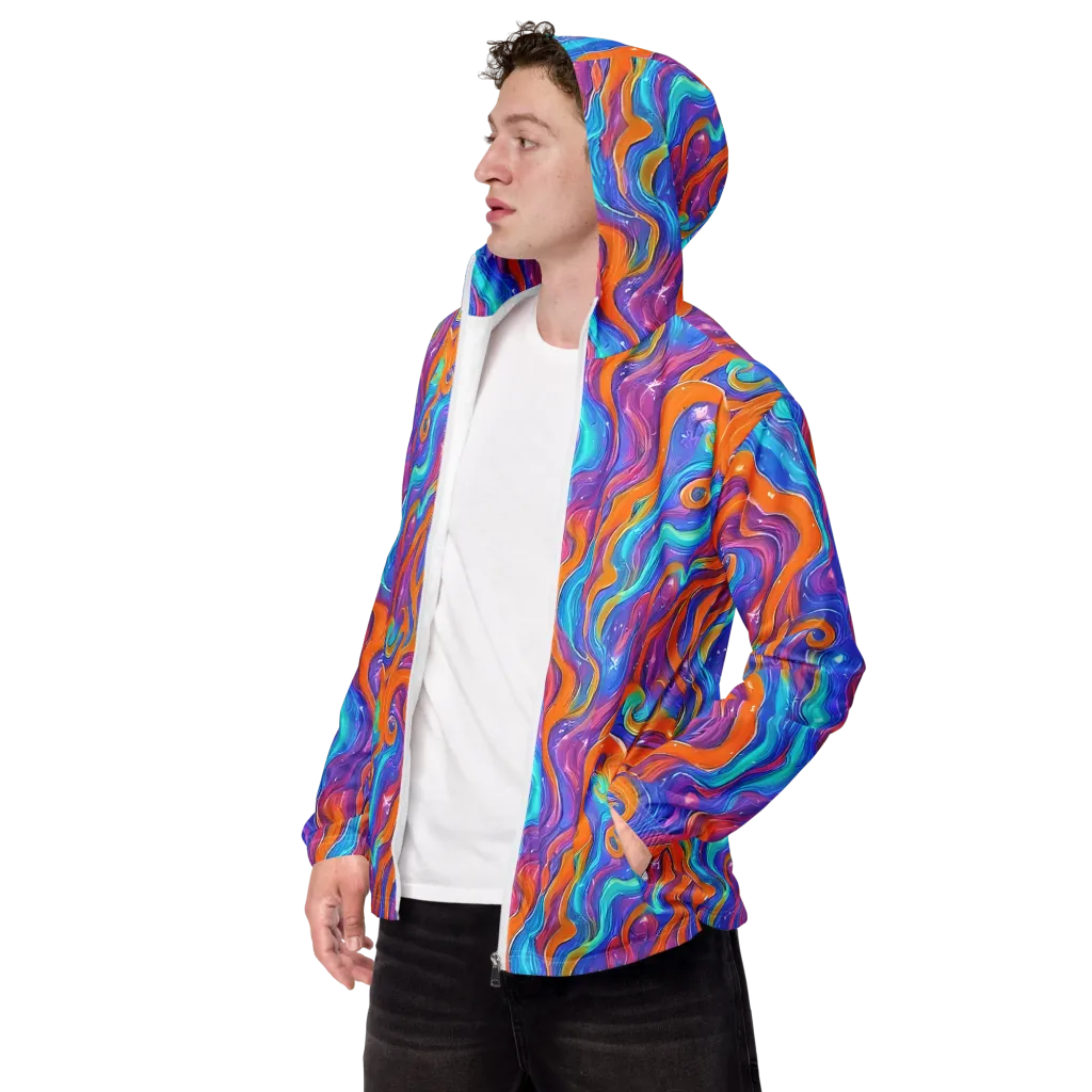 Citrus Coil on Men's Windbreaker — Left Front
