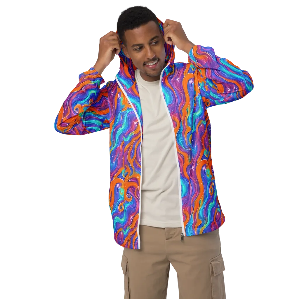 Citrus Coil on Men's Windbreaker — Front
