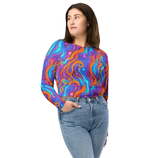 Citrus Coil on a Long Sleeve Crop Top